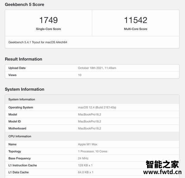 M1Max芯片跑分_M1Max芯片跑分详情